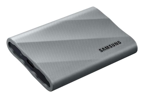 Samsung T9 MU-PK1T0G - SSD - encrypted - 1 TB - external (portable) - USB 3.2 Gen 2x2 (USB-C connector) - 256-bit AES - grey — view 1