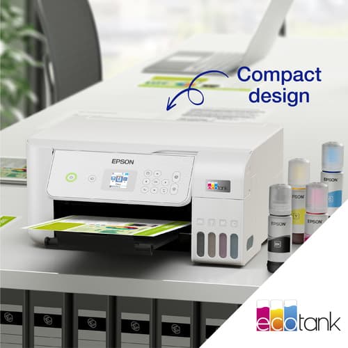 Epson EcoTank ET-2876 - Multifunction printer - colour - ink-jet - ITS - A4 (media) - up to 10 ppm (printing) - 100 sheets - Wi-Fi, USB - white — view 6