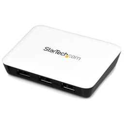 StarTech.com USB 3.0 to Gigabit Ethernet NIC Network Adapter with 3 Port Hub - White - USB 3 Ethernet Adapter - USB Charging Hub (ST3300U3S) - Hub - 3 x SuperSpeed USB 3.0 + 1 x 10/100/1000 - desktop