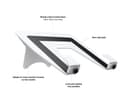 *Non Cancellable/Non Returnable (NCNR)* M LAPTOP HOLDER GAS LIFT ARM WHITE thumbnail 12
