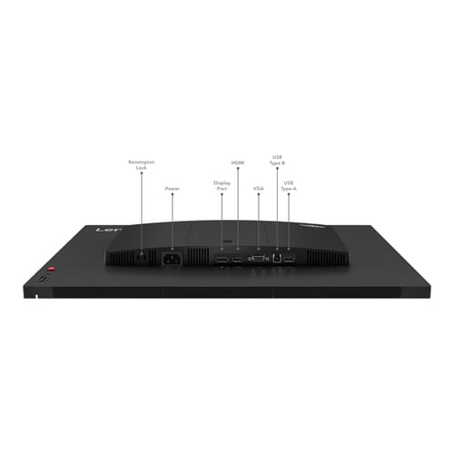 Lenovo ThinkVision T24d-30 - LED monitor - 24" - 1920 x 1200 WUXGA - IPS - 300 cd/m� - 1500:1 - 4 ms - HDMI, VGA, DisplayPort - speakers - raven black — view 12