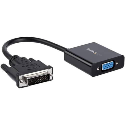 StarTech.com DVI-D to VGA Active Adapter Converter Cable - 1080p - DVI to VGA Converter box (DVI2VGAE) - Adapter - DVI-D, Micro-USB Type B (power only) to HD-15 (VGA) (F) - 24.8 m - 1920 x 1200 (WUXGA) support, active - black