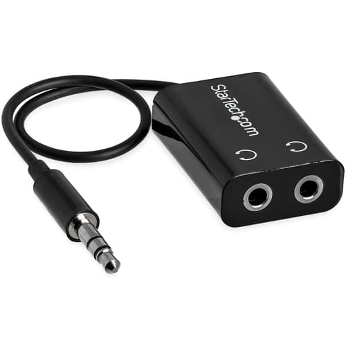 BLACK SLIM MINI JACK HEADPHONE SPLIT — view 5