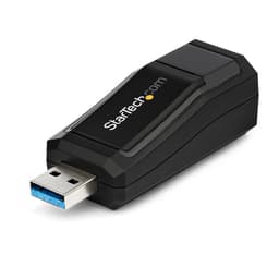 StarTech.com USB 3.0 to Gigabit Ethernet NIC Network Adapter - 10/100/100 Mbps Network Adapter - USB to Ethernet LAN Adapter - USB to RJ45 (USB31000NDS) - Network adapter - USB 3.0 - Gigabit Ethernet - black