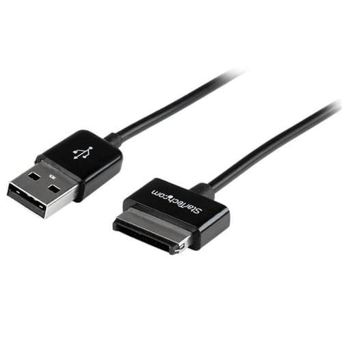 StarTech.com 3m Dock Connector to USB Cable ASUS Transformer Pad / Eee Pad - Charging / data cable - ASUS 40-pin Dock Connector male to USB male - 3 m - double shielded - black - for ASUS Transformer Pad TF300T, TF300TG, TF300TL