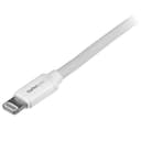 StarTech.com 2m (6ft) Long White Apple 8-pin Lightning Connector to USB Cable for iPhone / iPod / iPad thumbnail 2