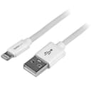 StarTech.com 2m (6ft) Long White Apple 8-pin Lightning Connector to USB Cable for iPhone / iPod / iPad thumbnail 1