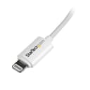 StarTech.com 2m (6ft) Long White Apple 8-pin Lightning Connector to USB Cable for iPhone / iPod / iPad thumbnail 3