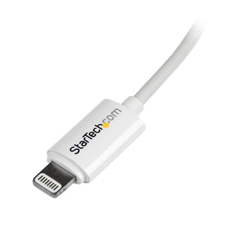StarTech.com 2m (6ft) Long White Apple 8-pin Lightning Connector to USB Cable for iPhone / iPod / iPad — view 4