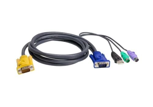 ATEN 2L-5301UP - Keyboard / video / mouse (KVM) cable - 18 pin SPHD (M) to USB, PS/2, HD-15 (VGA) (M) - 1.2 m
