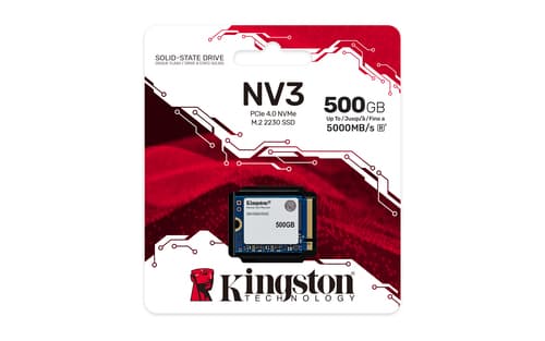 Kingston NV3 - SSD - 500 GB - internal - M.2 2230 - PCIe 4.0 x4 (NVMe) — view 4
