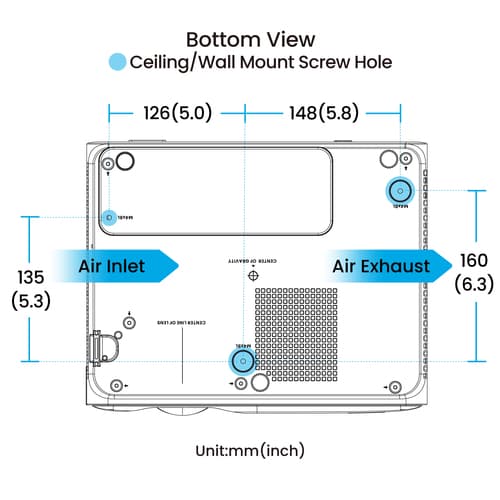 BenQ AH500ST - DLP projector - laser - 3D - 4000 ANSI lumens - Full HD (1920 x 1080) - 16:9 - 1080p - short-throw fixed lens — view 9