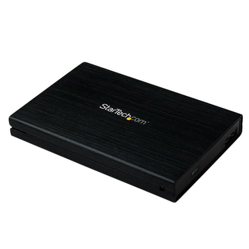 StarTech.com 2.5" Hard Drive Enclosure - Supports UASP - SATA 6Gbps - USB 3.0 External Hard Drive Enclosure - SSD/HDD Enclosure (S2510BMU33) - Storage enclosure - 2.5" - SATA 6Gb/s - USB 3.0 - black - for P/N: HB30C1A1CPD, HB30C3AGEPD, HB30C3APDW, HB30C4ABW, HB30C4AFPD, USBDUPE115, USBDUPE17