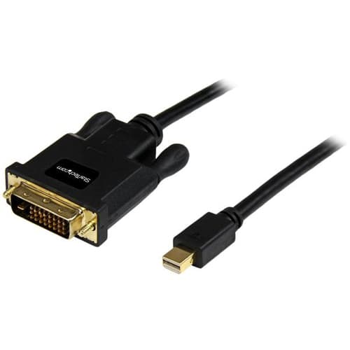 StarTech.com 10ft Mini DisplayPort to DVI Adapter Cable - Mini DP to DVI Video Converter - MDP to DVI Cable for Mac / PC 1920x1200 - Black (MDP2DVIMM10B) - DisplayPort cable - Mini DisplayPort (M) to DVI-D (M) - 3.04 m - black
