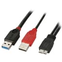 0.5MUSB3.0DUALPOWERCABLEUSBAMX2TOUS thumbnail 1