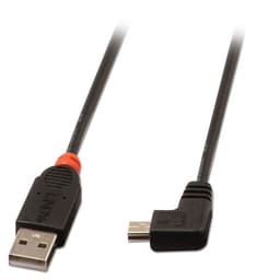 0.5MUSB2.0CABLE90DEGBLACKAM-90D