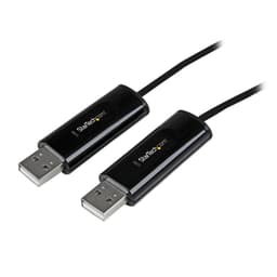 StarTech.com 2 Port USB Keyboard Mouse Switch Cable w/ File Transfer for PC and Mac� - USB File Transfer Cable - Dual Port USB KM Switch (SVKMS2) - Direct connect adapter - USB 2.0 - USB 2.0 - black