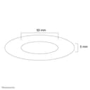 Neomounts FPMA-CRW5HM - Mounting component (ceiling mount cover) - for LCD display - plastic - white thumbnail 2