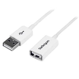 StarTech.com 1m White USB 2.0 Extension Cable Cord - A to A - USB Male to Female Cable - 1x USB A (M), 1x USB A (F) - White, 1 meter (USBEXTPAA1MW) - USB extension cable - USB (F) to USB (M) - USB 2.0 - 1 m - molded - white - for P/N: MSDREADU2OTG, USBEXTPAA2MW, USBEXTPAA3MW, USBPAUB1MW, USBPAUB2MW, USBPAUB50CMW