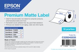 Epson Premium - Die cut matte labels - 76 x 127 mm 265 label(s) ( 1 roll(s) x 265 ) - for Epson TM-C3400-LT, TM C3400, C3400 SecurColor, C3400BK, C3400E, C3400U, C3500