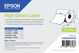 Epson - High-gloss labels - Roll (10.2 cm x 33 m) - 1 roll(s) - for TM C3500