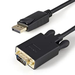 StarTech.com 3ft DisplayPort to VGA Adapter Cable - 1920x1200 - Active DisplayPort (DP) Computer or Laptop to VGA Monitor or TV Display (DP2VGAMM3B) - Adapter cable - DisplayPort (M) latched to HD-15 (VGA) (M) - DisplayPort 1.2 - 1 m - active, 2048 x 1280 support 60Hz - black