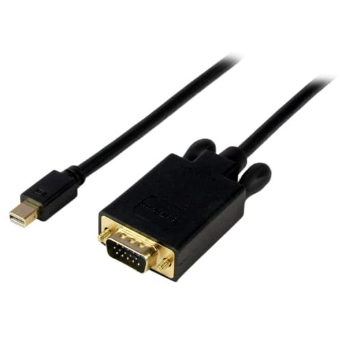 StarTech.com 6ft Mini DisplayPort to VGA Cable - Active - 1920x1200 - mDP to VGA Adapter Cable for Your Computer Monitor (MDP2VGAMM6B) - Adapter cable - Mini DisplayPort (M) to HD-15 (VGA) (M) - Displayport 1.2/Thunderbolt - 1.8 m - active, 1920 x 1200 (WUXGA) support - black