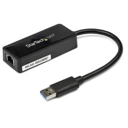StarTech.com USB 3.0 Ethernet Adapter - USB 3.0 Network Adapter NIC with USB Port - USB to RJ45 - USB Passthrough (USB31000SPTB) - Network adapter - USB 3.0 - Gigabit Ethernet - black - for P/N: TB33A1C