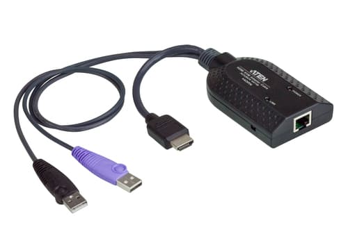 ATEN KA7168 HDMI USB Virtual Media KVM Adapter Cable with Smart Card Reader (CPU Module) - KVM / audio / USB extender - for ATEN CN9850, KVM over IP KN1132VB