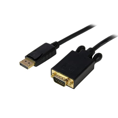 StarTech.com 15 ft DisplayPort to VGA Adapter Cable - DP to VGA Video Converter - Active DisplayPort to VGA Cable for PC 1920x1200 - Black (DP2VGAMM15B) - DisplayPort cable - DisplayPort (M) to HD-15 (VGA) (M) - 4.57 m - latched - black