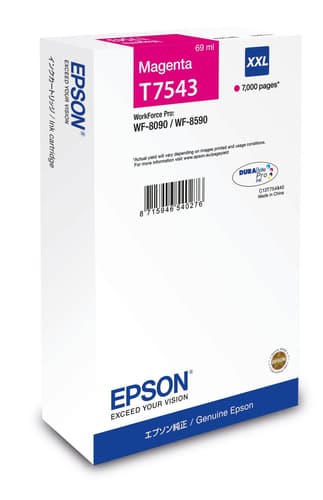 Epson T7543 - 69 ml - XXL size - magenta - original - ink cartridge — view 1