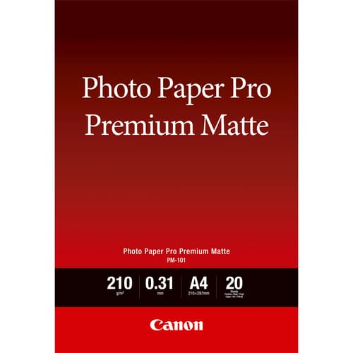 Canon Pro Premium PM-101 - Smooth matte - 310 micron - A4 (210 x 297 mm) - 210 g/m� - 20 sheet(s) photo paper - for PIXMA PRO-1, PRO-10, PRO-100
