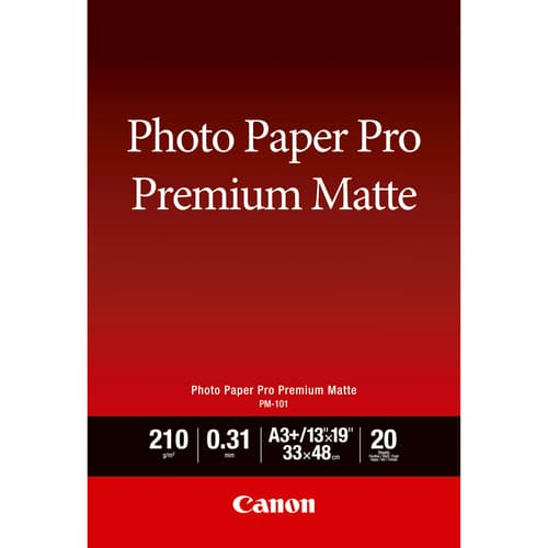 Canon Pro Premium PM-101 - Smooth matte - 310 micron - Super A3/B (330 x 483 mm) - 210 g/m� - 20 sheet(s) photo paper - for PIXMA PRO-1, PRO-10, PRO-100