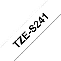Brother TZe-S241 - Extra strength adhesive - black on white - Roll (1.8 cm x 8 m) 1 cassette(s) laminated tape - for Brother PT-D600, P-Touch PT-1880, D450, D800, E310, E550, E800, P900, P950