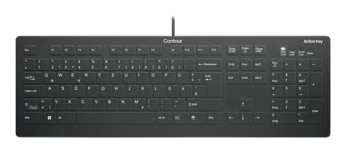 Active Key AK-C8112 - Keyboard - medical - 100% - full size - washable - USB - QWERTY - Europe - key switch: CHERRY SX - black