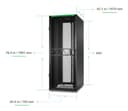 APC NetShelter SX - Rack cabinet - 1991H x 750W x 1070D mm, with sides - floor-standing - black - 42U - 19" - TAA Compliant thumbnail 6