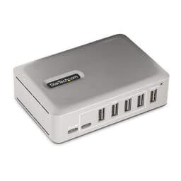 StarTech.com 7-Port USB-C Hub, 5x USB-A + 2x USB-C, Self-Powered w/ 65W Power Supply, USB 3.1 10Gbps Hub w/ BC1.2 Charging, Desktop/Laptop USB Hub with 3ft Locking USB-IF Certified Cable - USB Expansion Hub (10G5A2CS-USB-C-HUB) - Hub - 5 x USB 3.2 Gen 2 + 2 x USB-C 3.2 Gen 2 - desktop