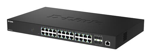 D-Link DMS 1250-28 - Switch - L2+ - smart - 24 x 10/100/1000/2.5G + 4 x 10 Gigabit SFP+ - desktop — view 4