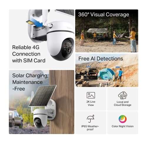 SolarPowered Pan/Tilt4GLTE Secur Cam Kit — view 3