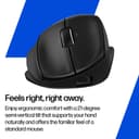 HP 725M - Mouse - ergonomic - 21� semi-vertical tilt - right-handed - 7 buttons - wireless - Bluetooth, 2.4 GHz - USB wireless receiver - black thumbnail 2