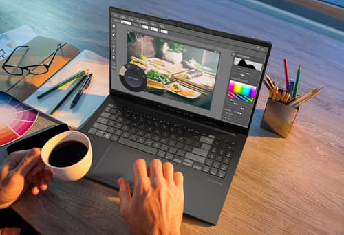 ASUS VivoBook Pro 15 OLED N6506CU-MA031W - Intel Core Ultra 9 - 285H / up to 5.4 GHz - Win 11 Home - GeForce RTX 4050 - 16 GB RAM - 1 TB SSD NVMe - 15.6" OLED 2880 x 1620 (3K) @ 120 Hz - Gigabit Ethernet - Wi-Fi 6E, Bluetooth - earl grey, black (keyboard) — view 14