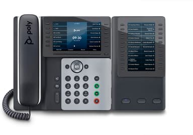 Poly Edge E500 - VoIP phone with caller ID/call waiting - 3-way call capability - SIP, SDP - 48 lines - midnight blue, white