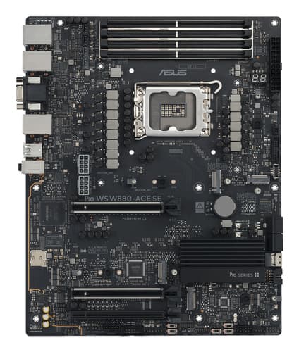 ASUS Pro WS W880-ACE SE - Motherboard - ATX - LGA1851 Socket - W880 Chipset - USB4, USB 3.2 Gen 2x2, USB 3.2 Gen 2, USB 3.2 Gen 1 - 2 x 2.5 Gigabit LAN, Gigabit LAN - onboard graphics - HD Audio (8-channel) — view 10