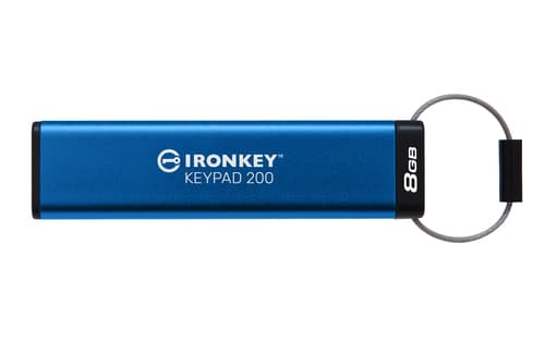 Kingston IronKey Keypad 200 - USB flash drive - encrypted - 8 GB - USB 3.2 Gen 1 — view 1