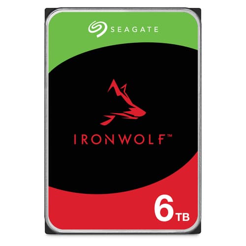 Seagate IronWolf ST6000VN006 - Hard drive - 6 TB - internal - 3.5" - SATA 6Gb/s - buffer: 256 MB - with 3 years Seagate Rescue Data Recovery