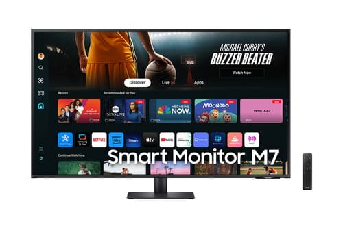 Samsung S43DM702UU - M70D Series - LED monitor - Smart - 43" - 3840 x 2160 4K UHD (2160p) @ 60 Hz - VA - 300 cd/m� - 5000:1 - HDR10 - 4 ms - 2xHDMI, USB-C - speakers - black