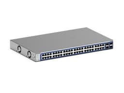 NETGEAR GS748T - V6 - switch - L3 Lite - smart - 48 x 10/100/1000 + 2 x Gigabit SFP + 2 x combo Gigabit SFP - desktop, rack-mountable