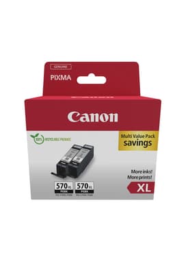 Canon PGI-570PGBK XL Twin Pack - 2-pack - 22 ml - XL - black - original - ink tank - for PIXMA TS5051, TS5053, TS5055, TS6050, TS6051, TS6052, TS8051, TS8052, TS9050, TS9055