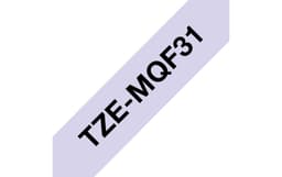 Brother TZe-MQF31 - Black on pastel purple - Roll (1.2 cm x 8 m) 1 cassette(s) laminated tape - for Brother PT-P950, P-Touch PT-D610, E310, P-Touch Cube PT-P300, P-Touch Cube Pro PT-P910
