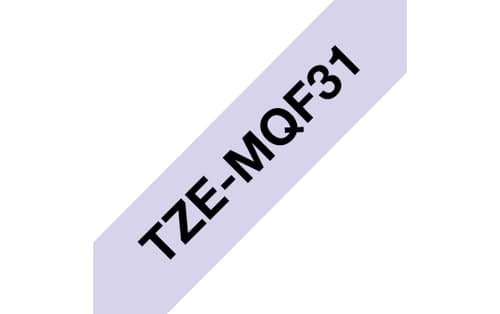 Brother TZe-MQF31 - Black on pastel purple - Roll (1.2 cm x 8 m) 1 cassette(s) laminated tape - for Brother PT-P950, P-Touch PT-D610, E310, P-Touch Cube PT-P300, P-Touch Cube Pro PT-P910